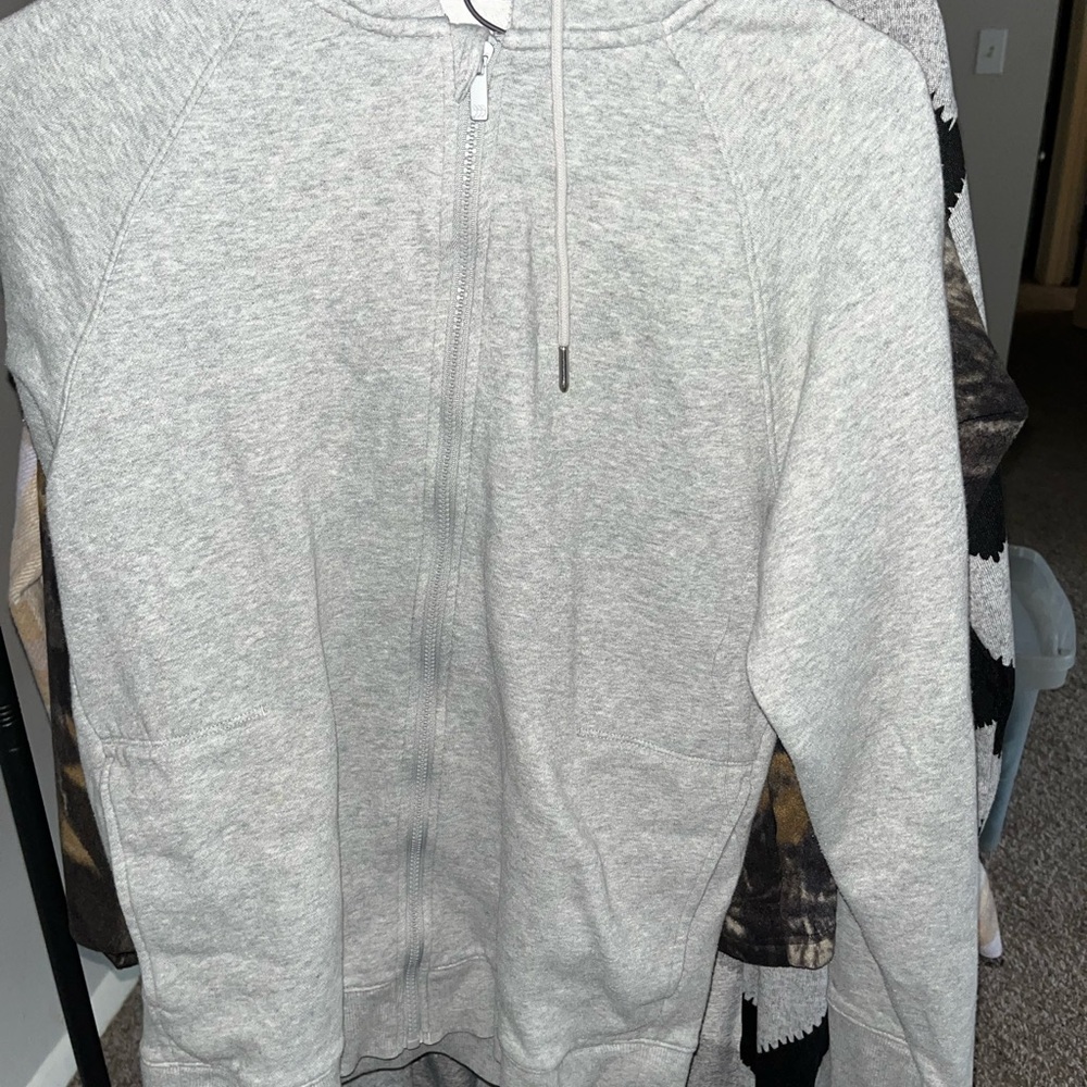 All in Motion Light Gray Zip-Up Sweater